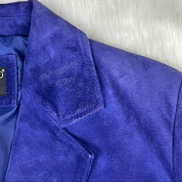 Bernardo Purple Suede Blazer Medium - Picture 7 of 13